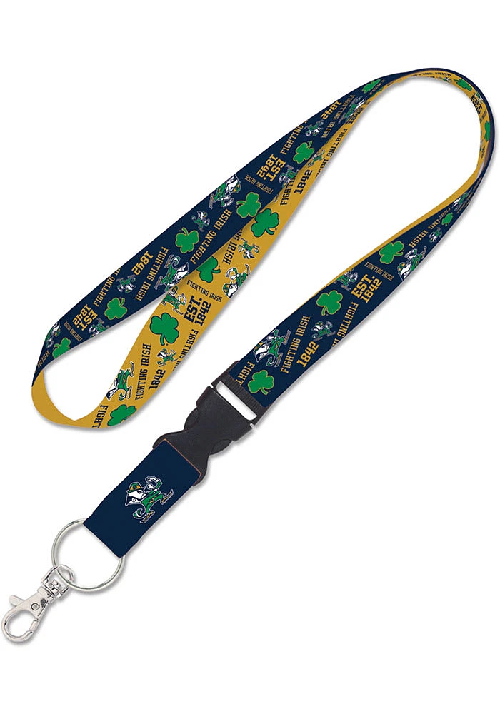 Notre Dame Fighting Irish Scatterprint Detachable Lanyard