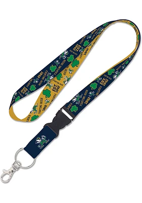 Notre Dame Fighting Irish Scatterprint Detachable Lanyard