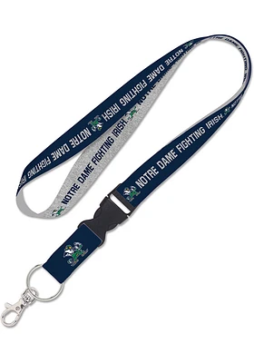 Notre Dame Fighting Irish Heatered Detachable Lanyard - Navy Blue