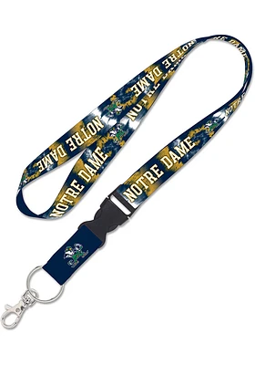 Notre Dame Fighting Irish Tye Dye Detachable Lanyard - Grey