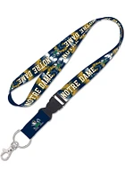 Notre Dame Fighting Irish Tye Dye Detachable Lanyard - Grey