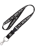 Notre Dame Fighting Irish Blackout Detachable Lanyard - Black