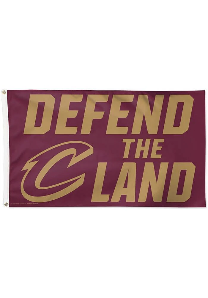 Cleveland Cavaliers Slogan 3x5 Silk Screen Grommet Flag - Maroon
