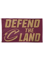 Cleveland Cavaliers Slogan 3x5 Silk Screen Grommet Flag - Maroon
