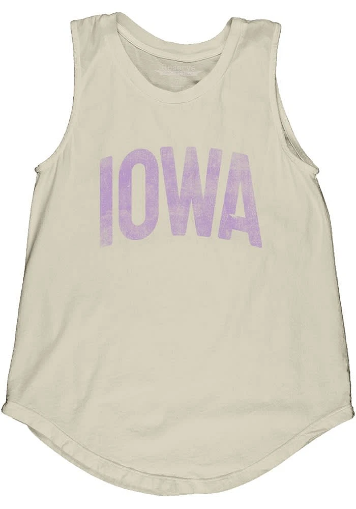 Iowa Womens Ivory Lennon Wordmark Tank Top