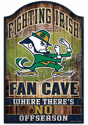 Notre Dame Fighting Irish Fan Cave Wood Sign - Green