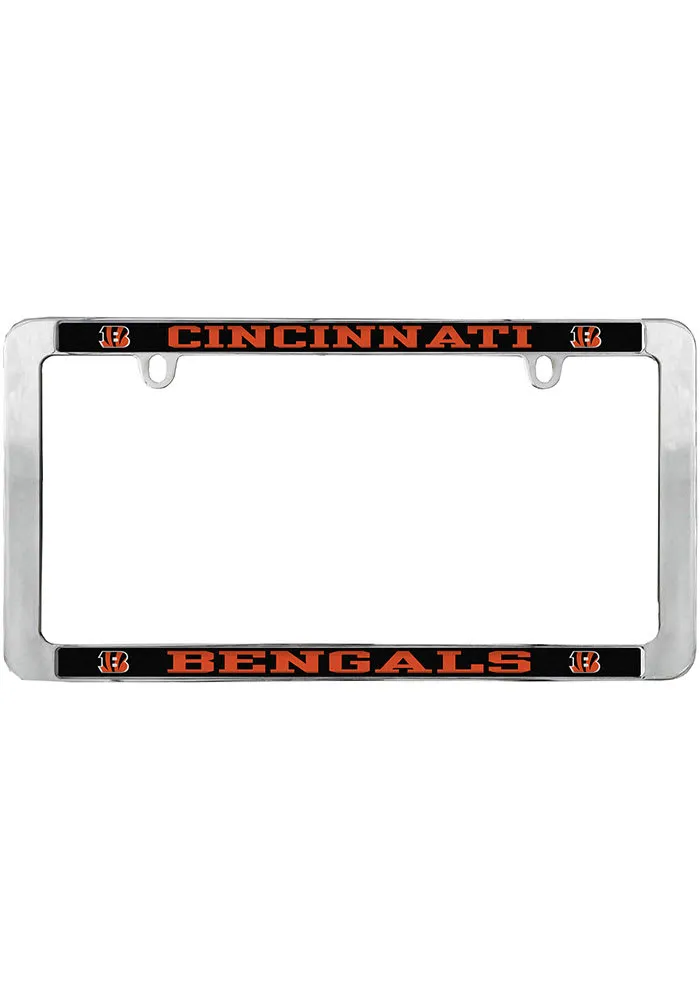 Cincinnati Bengals Metallic Thin Rim License Frame License Frame