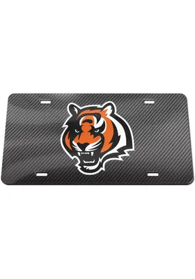 Cincinnati Bengals Carbon Fiber Car Accessory License Plate