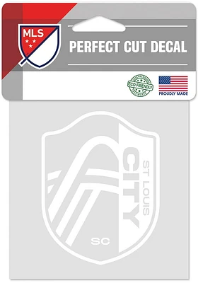 St Louis City SC White 4x4 Auto Decal - Navy Blue