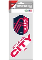 St Louis City SC 2pk Auto Decal - Navy Blue