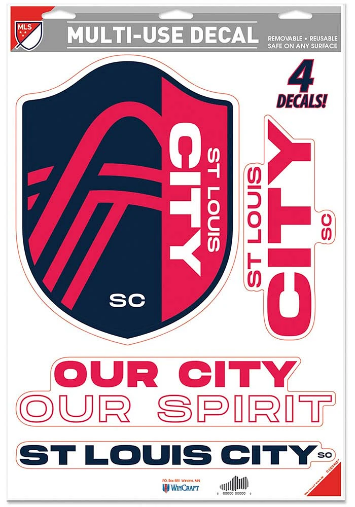 St Louis City SC 11x17 Auto Decal - Navy Blue