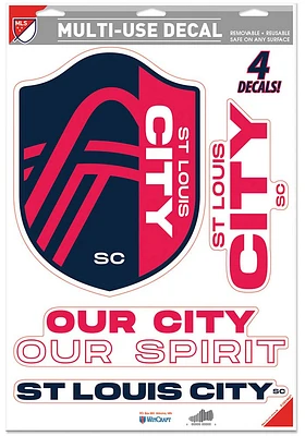 St Louis City SC 11x17 Auto Decal - Navy Blue