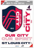 St Louis City SC 11x17 Auto Decal - Navy Blue