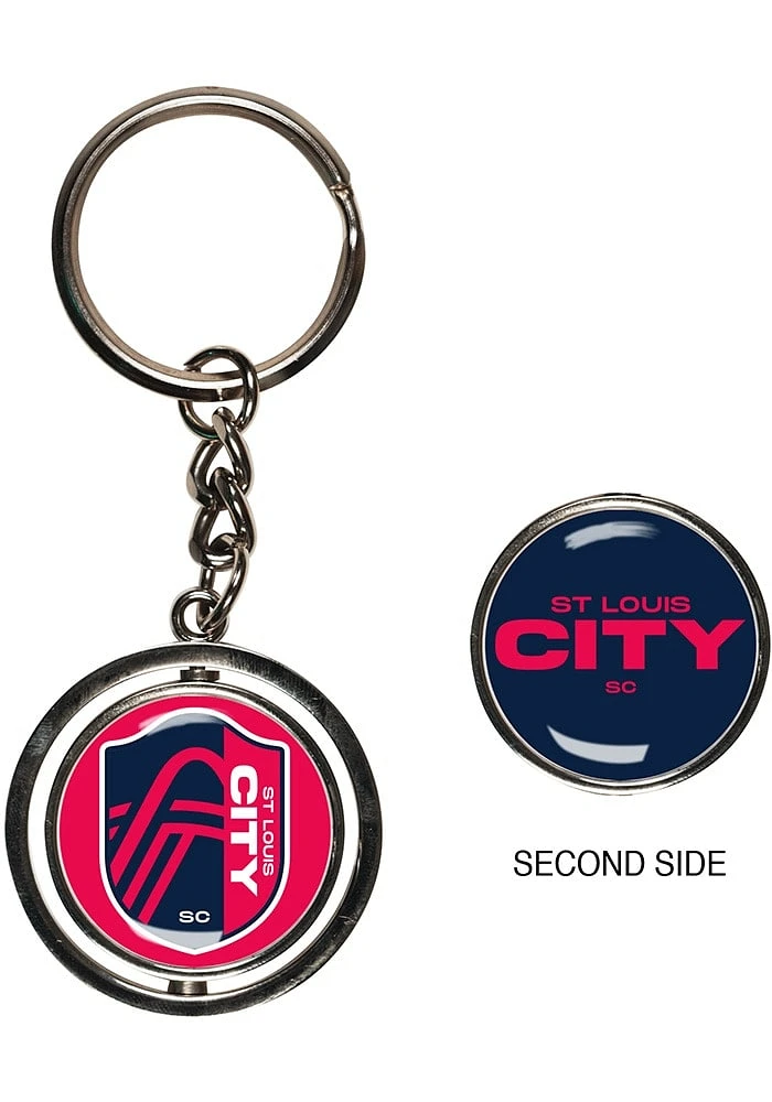 St Louis City SC Spinner Keychain - Navy Blue