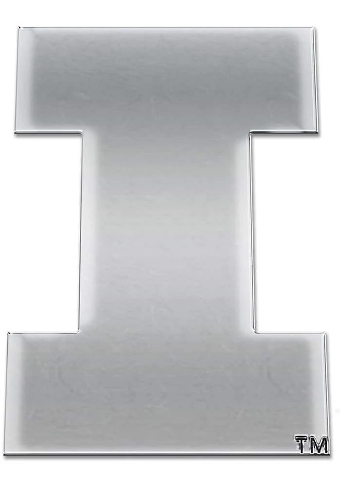 Illinois Fighting Illini Chrome Graphic Car Emblem -