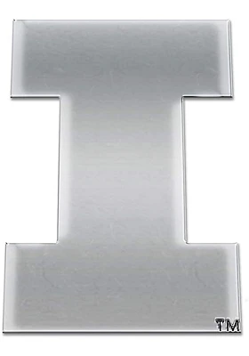 Illinois Fighting Illini Chrome Graphic Car Emblem -