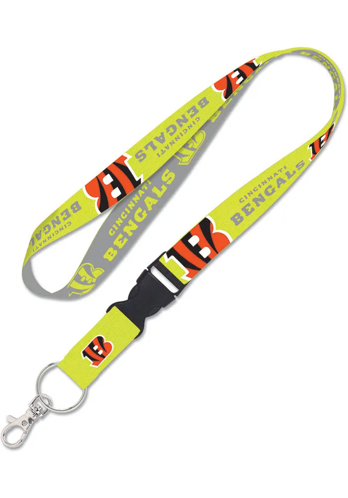 Cincinnati Bengals Neon Detachable Lanyard