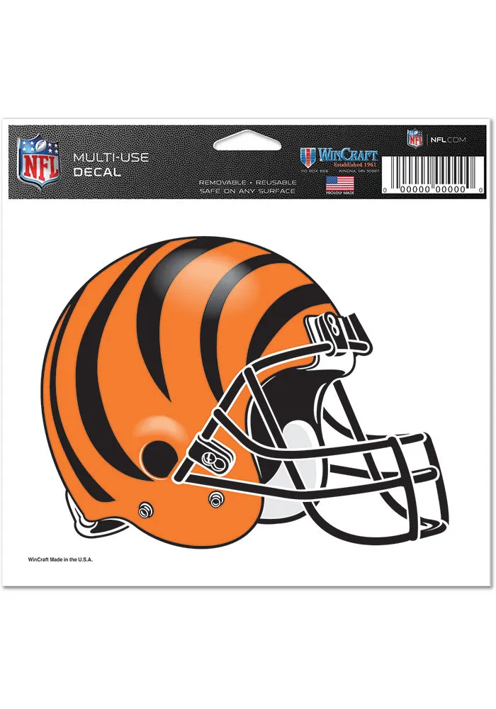 Cincinnati Bengals Clear Background Auto Decal - Orange