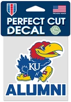 Kansas Jayhawks Alumni 4x4 Auto Decal - Blue