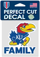 Kansas Jayhawks Family 4x4 Auto Decal - Blue