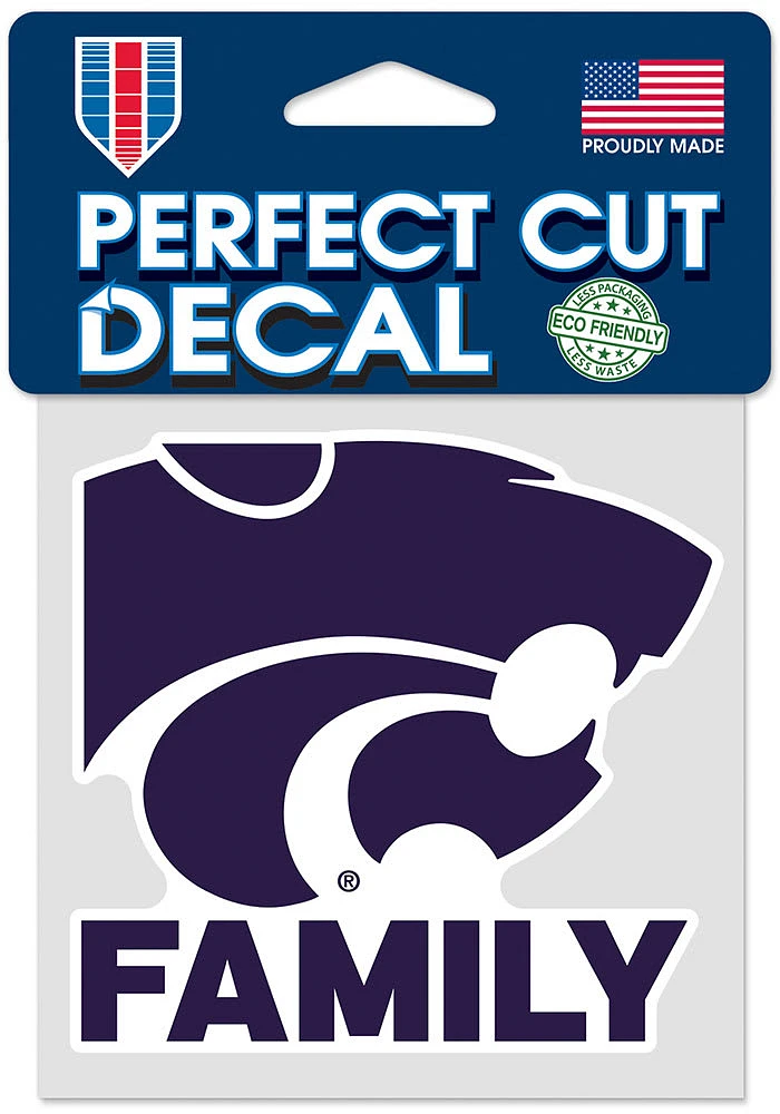 K-State Wildcats Family 4x4 Auto Decal - Purple