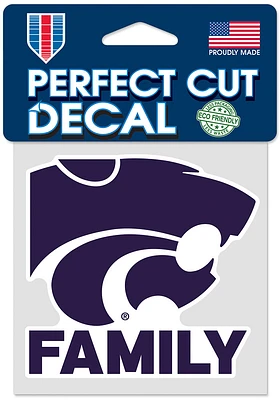 K-State Wildcats Family 4x4 Auto Decal - Purple