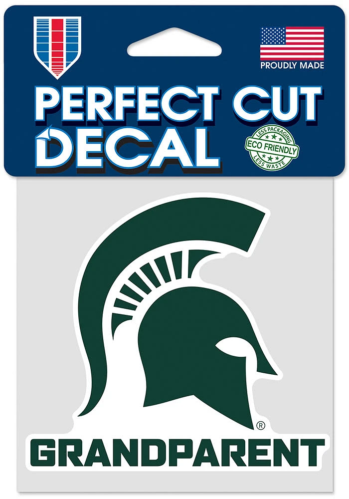 Michigan State Spartans Grandparent 4x4 Auto Decal - Green
