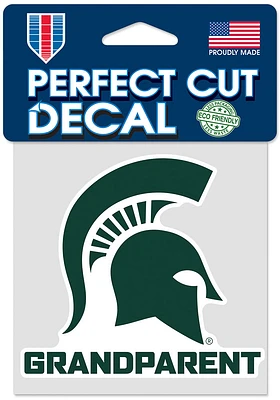 Michigan State Spartans Grandparent 4x4 Auto Decal - Green