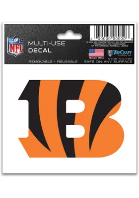 Cincinnati Bengals Multi Use Auto Decal - Orange