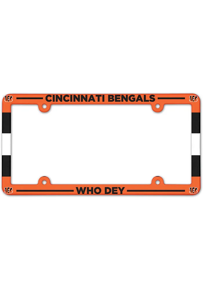 Cincinnati Bengals Full Color Plastic License Frame