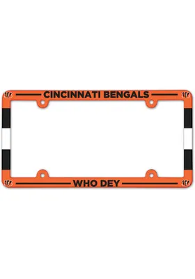 Cincinnati Bengals Full Color Plastic License Frame