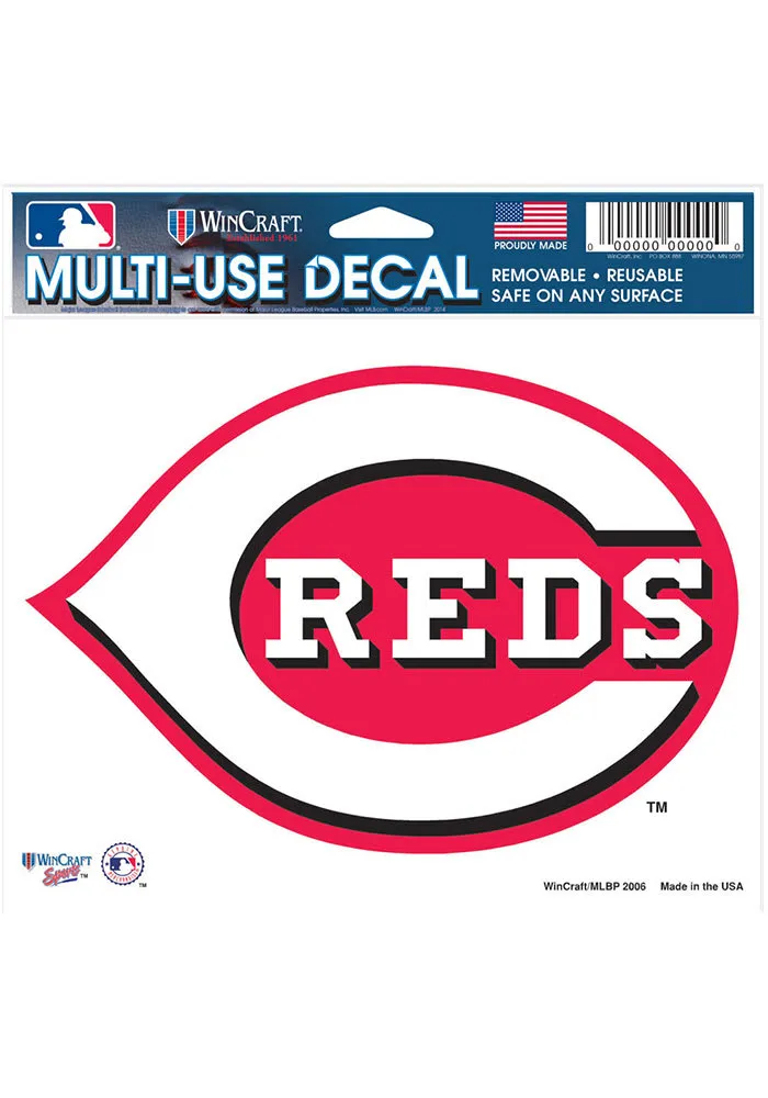 Cincinnati Reds 5x6 Auto Decal - Red