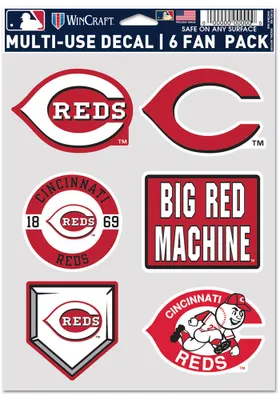 Cincinnati Reds 6pk Fan Auto Decal - Red