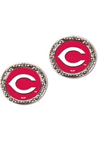Cincinnati Reds Hammered Post Womens Earrings