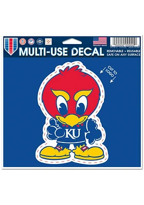 Kansas Jayhawks Baby Jay Auto Decal - Blue