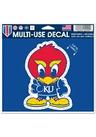 Kansas Jayhawks Baby Jay Auto Decal - Blue