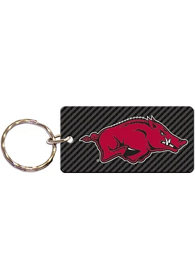 Arkansas Razorbacks Carbon Keychain - Black