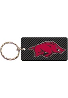 Arkansas Razorbacks Carbon Keychain - Black