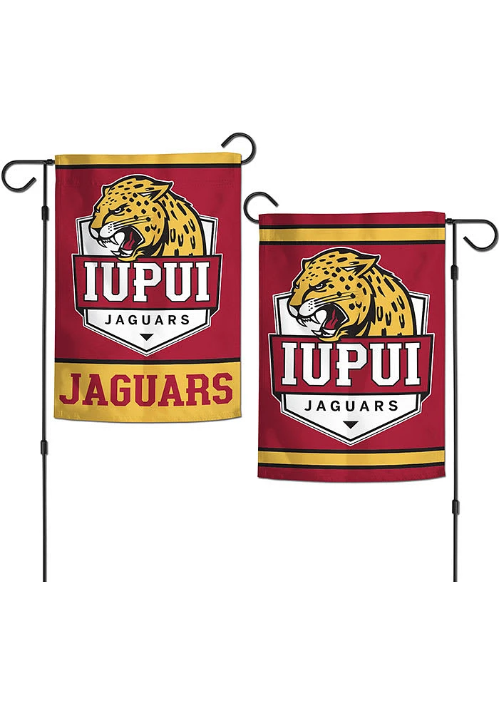 IUPUI Jaguars 12x18 2 sided Garden Flag - Red
