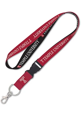 Temple Owls Breakaway Lanyard - Red