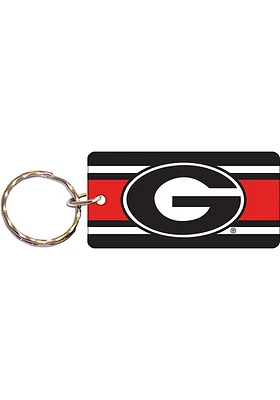 Georgia Bulldogs Stripe Keychain - Red