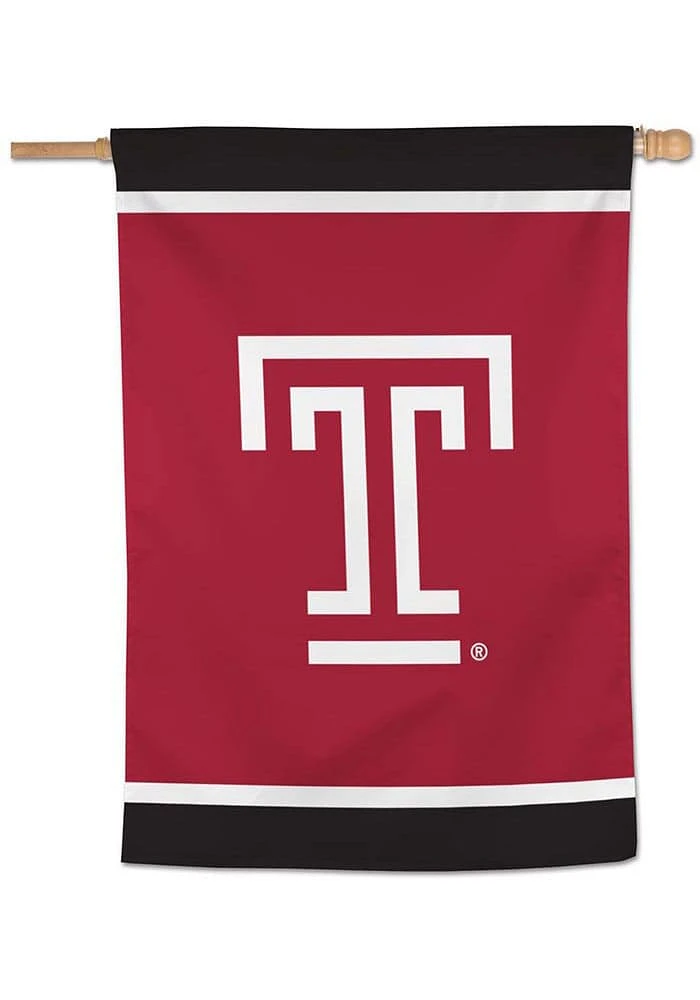 Temple Owls 28 x 40 Inch Banner - Red