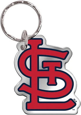 St Louis Cardinals Metallic Keychain - Red