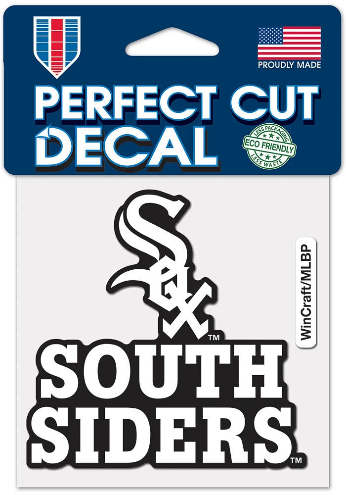 Chicago White Sox 4x4 Slogan Auto Decal - Black