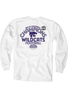 K-State Wildcats Womens White 2022 Big 12 Football Champions LS Tee