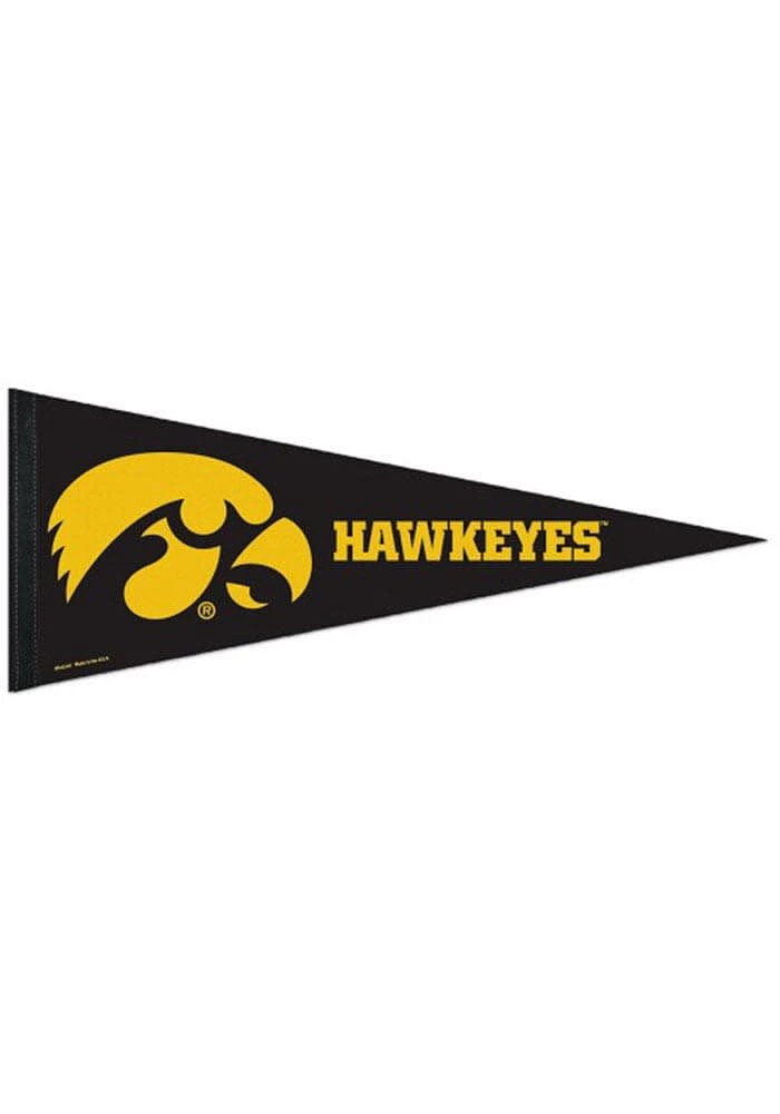 Iowa Hawkeyes 12x30 Premium Pennant - Black