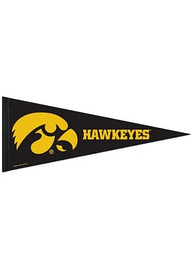 Iowa Hawkeyes 12x30 Premium Pennant - Black