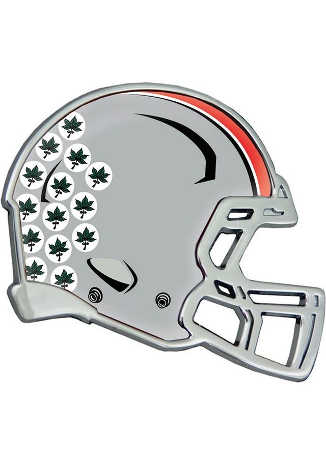 Ohio State Buckeyes Helmet Car Emblem - Silver
