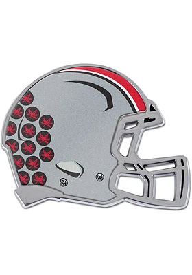 Ohio State Buckeyes Helmet Car Emblem - Silver