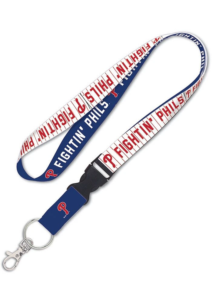 Philadelphia Phillies Slogan Lanyard - White